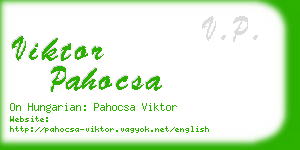 viktor pahocsa business card